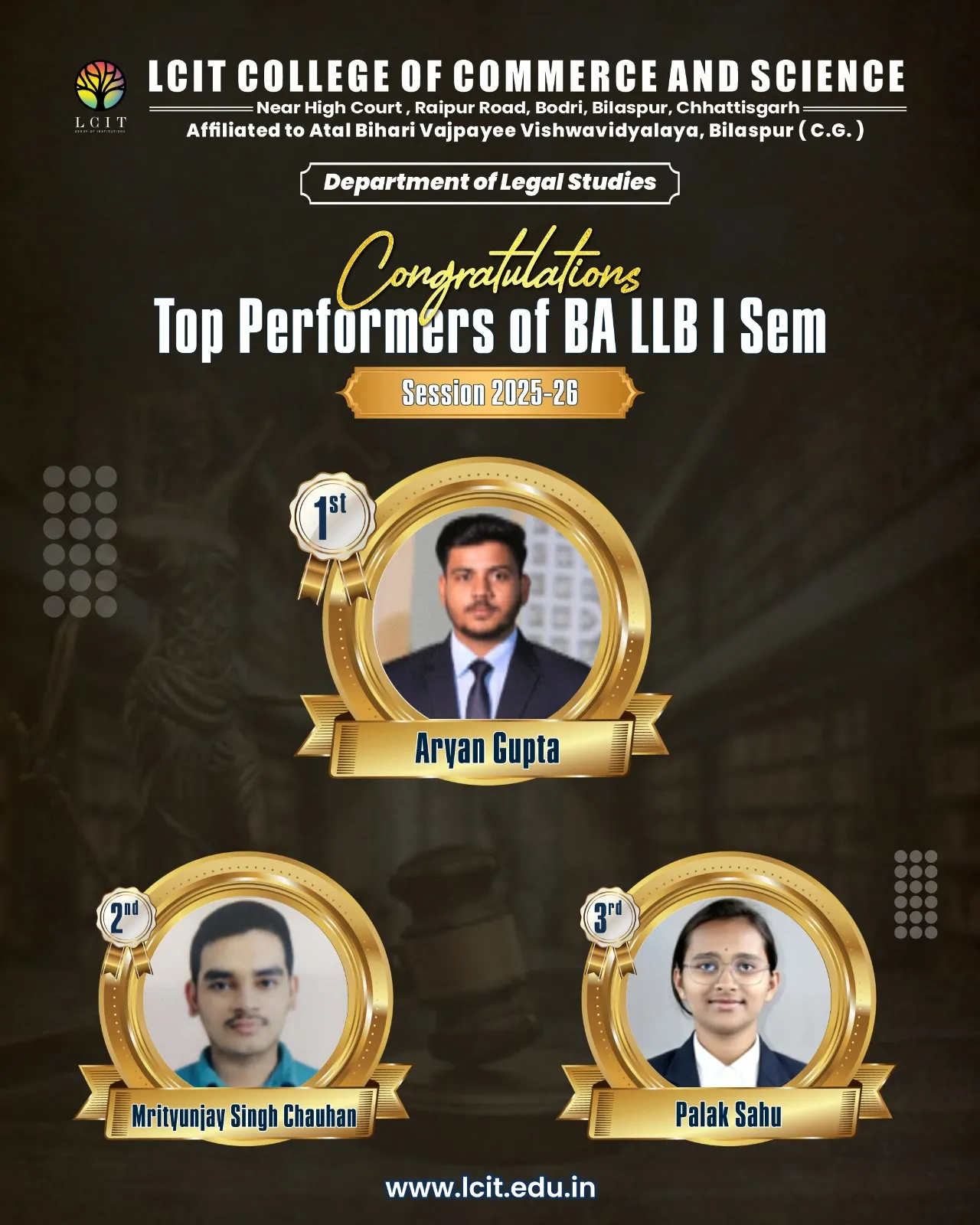 BA LLB I Sem Aug 2026